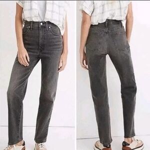 Madewell 90s Perfect Vintage Straight Jean $128 Faded Black. Size 27. Excellent